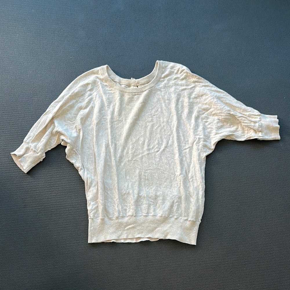 💛5 for $50 Majestic legon Japan Cream gold Batwing Sleeve Sweater